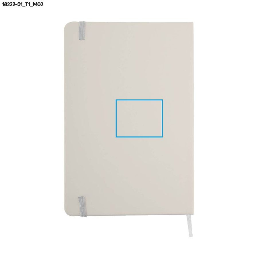 Carnet quadrillé VITAL A5: Zone de marquage arrière · Marquage en creux
