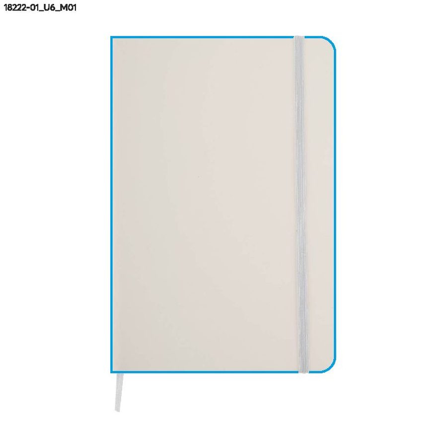 Carnet quadrillé VITAL A5: Zone de marquage avant · Impression UV