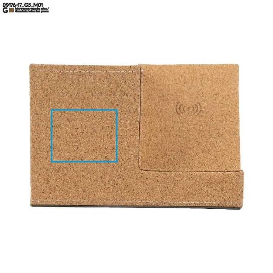Настольный органайзер с индукционным зарядным устройством COVBI: Print area front · Laser engraving