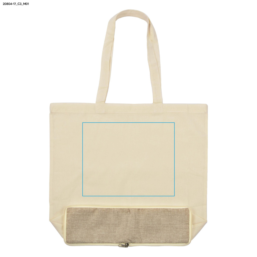 ZIPKO – sac de courses pliant 120 g: Zone de marquage avant · DTF