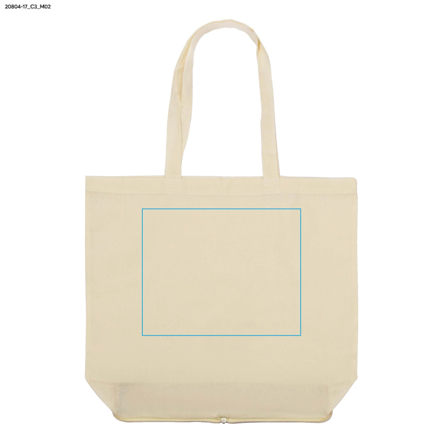 ZIPKO – sac de courses pliant 120 g: Zone de marquage arrière · DTF