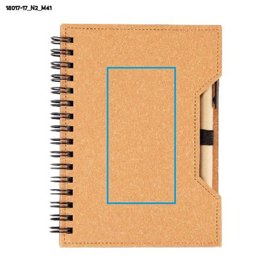 LINOT – carnet A6: Zone de marquage — Carnet — Avant · Tampographie