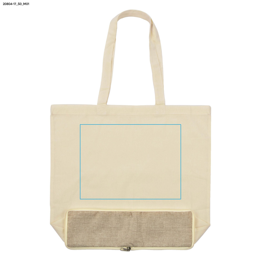 ZIPKO – sac de courses pliant 120 g: Zone de marquage avant · Sérigraphie