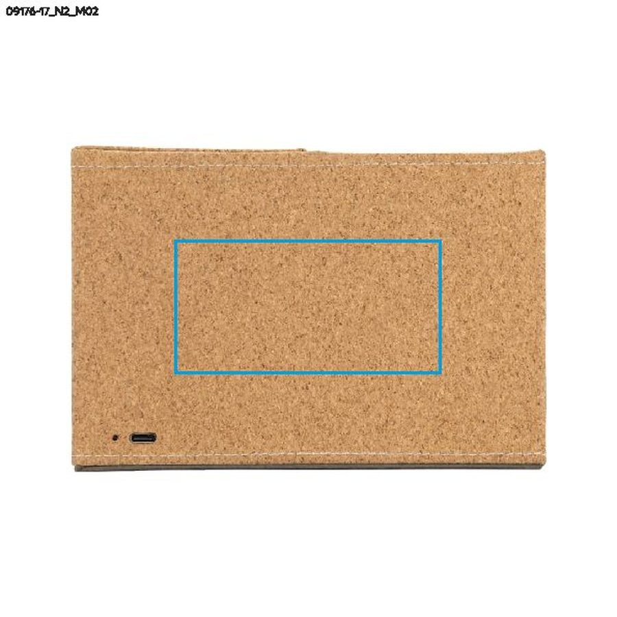 Настольный органайзер с индукционным зарядным устройством COVBI: Print area back · Pad printing