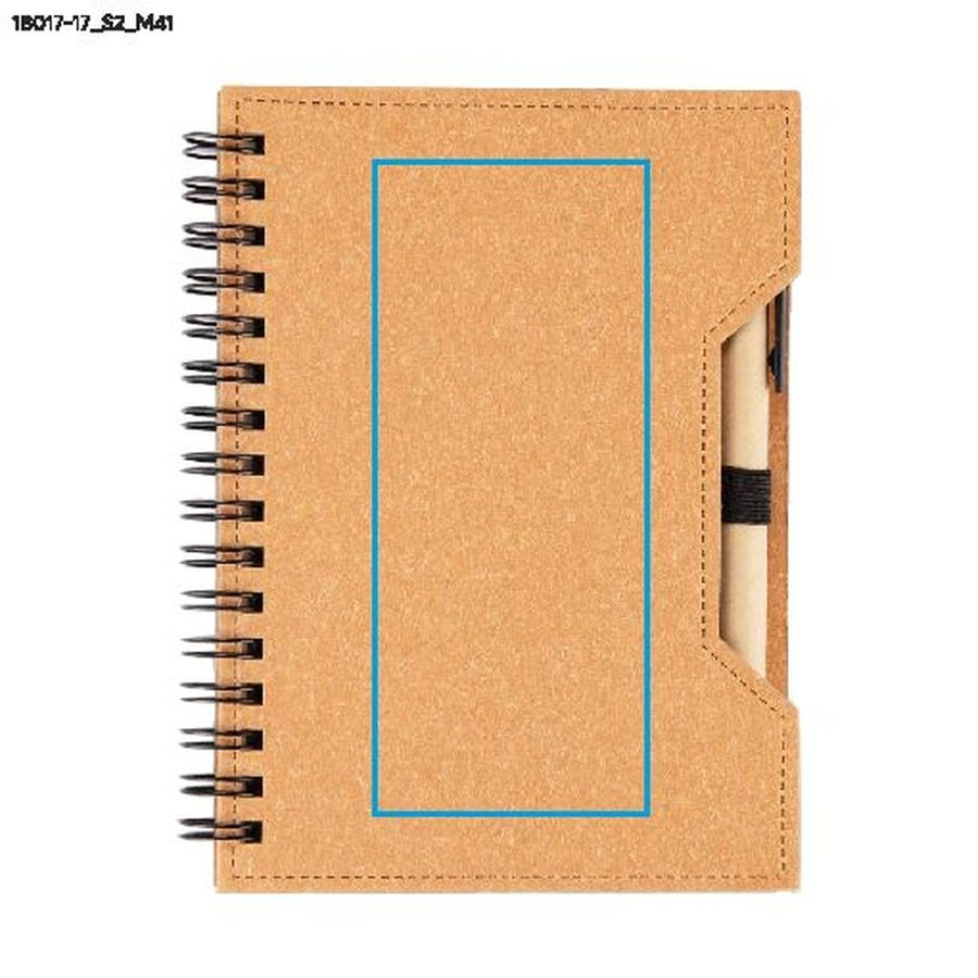 LINOT – carnet A6: Zone de marquage — Carnet — Avant · Sérigraphie