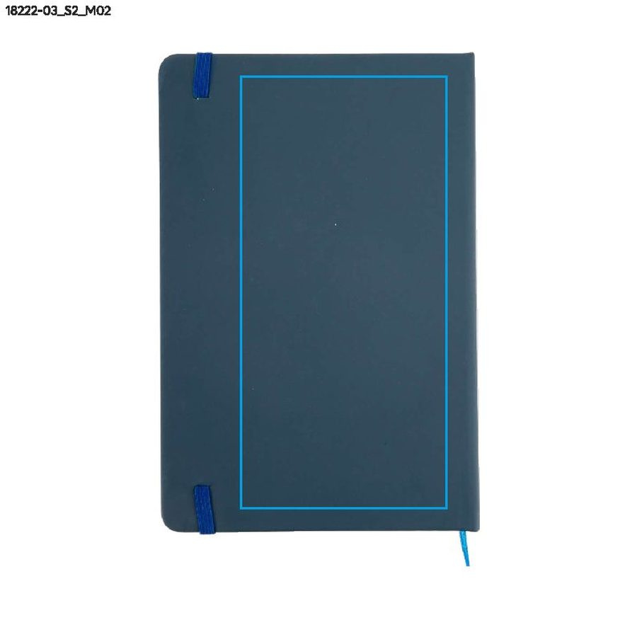 Carnet quadrillé VITAL A5: Zone de marquage arrière · Sérigraphie