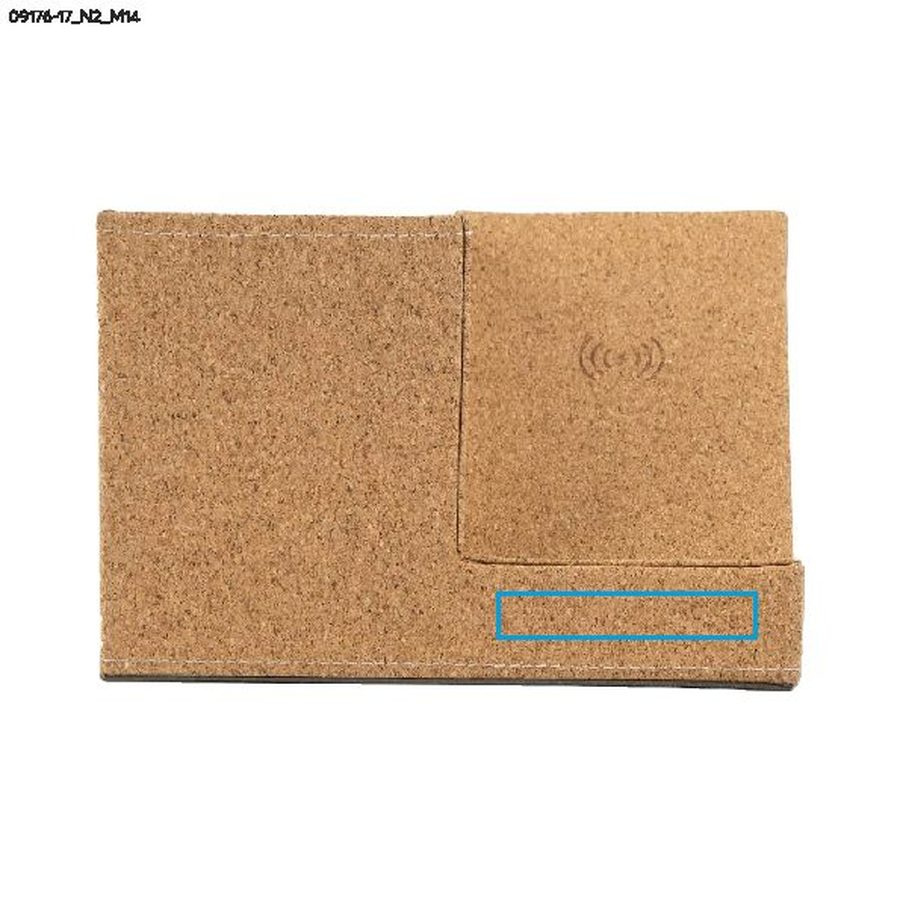 Настольный органайзер с индукционным зарядным устройством COVBI: Print area front right · Pad printing