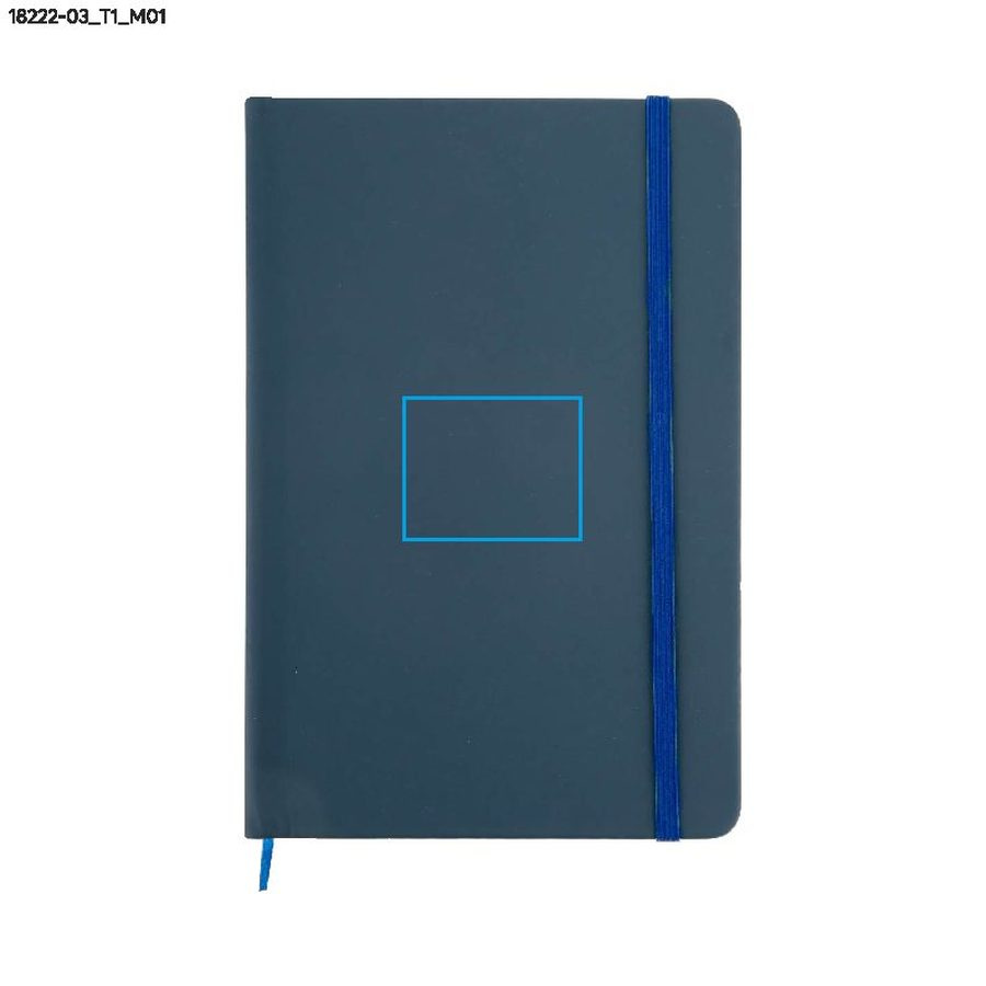 Carnet quadrillé VITAL A5: Zone de marquage avant · Marquage en creux