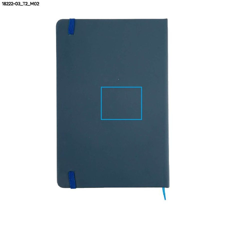 Carnet quadrillé VITAL A5: Zone de marquage arrière · Marquage en creux