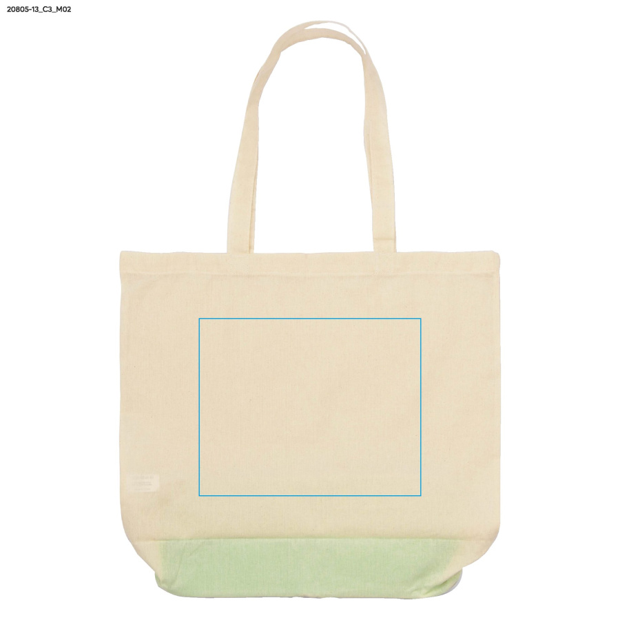 Sac de courses pliable FLIN 120 g: Zone de marquage arrière · DTF