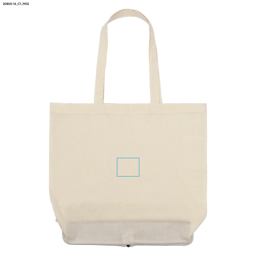 Sac de courses pliable FLIN 120 g: Zone de marquage arrière · DTF