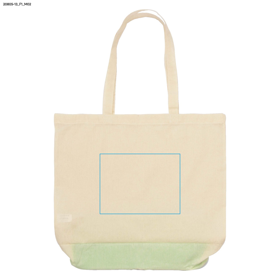 Sac de courses pliable FLIN 120 g: Zone de marquage arrière · Transfert sérigraphique