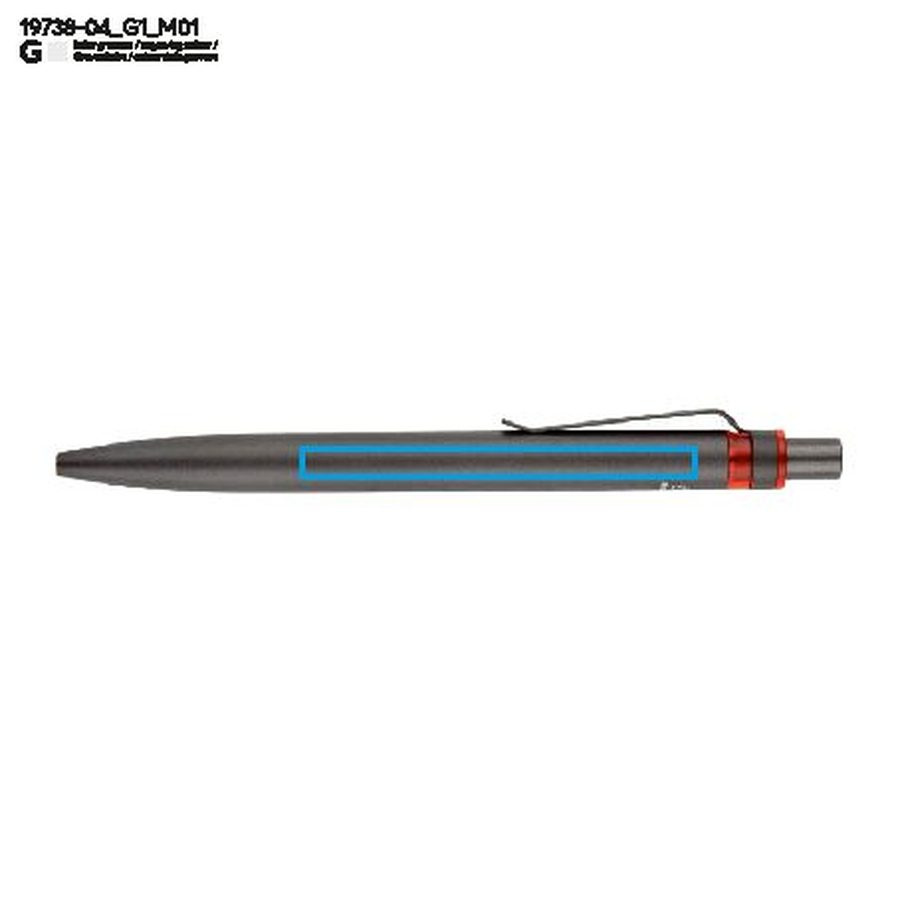 Stylo RAL: Zone de marquage avant · Gravure laser