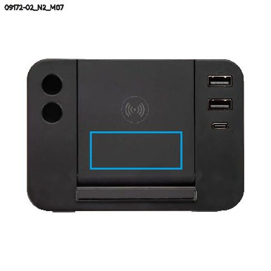CLOCKI – réveil avec chargeur à induction: Zone de marquage top · Tampographie