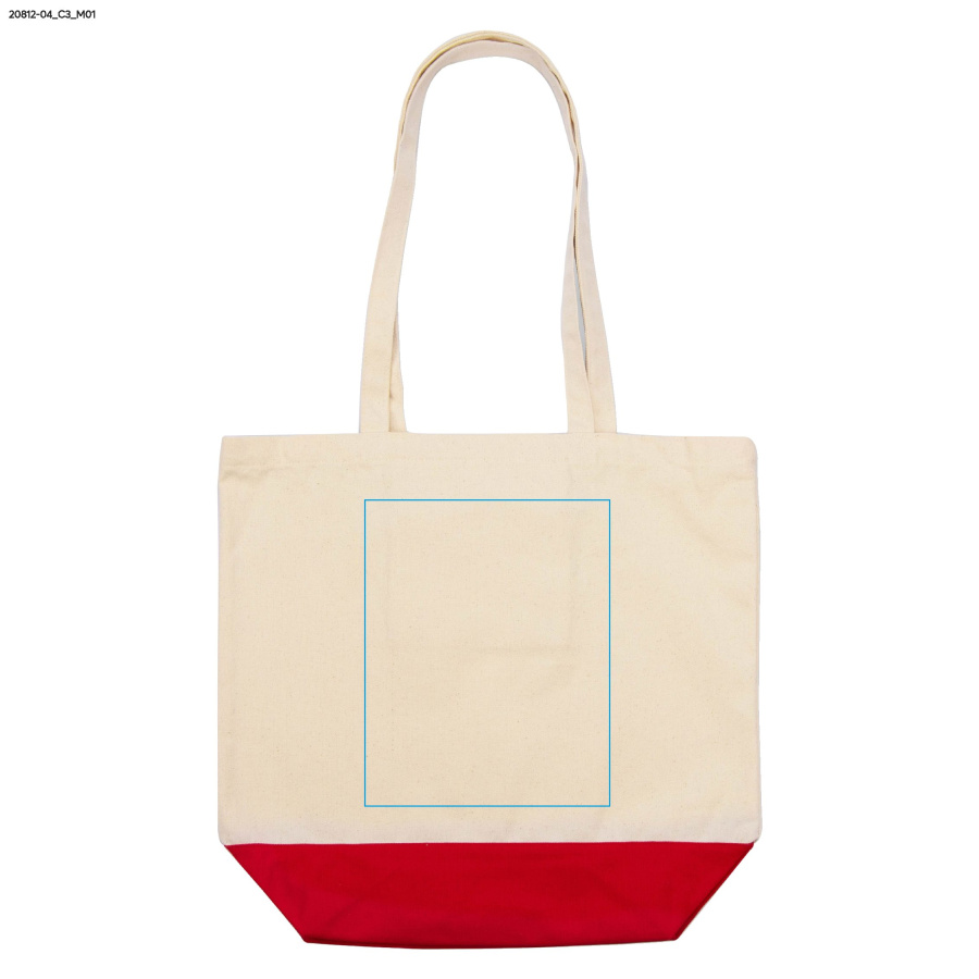 Sac en coton VIBO 340 g: Zone de marquage avant · DTF