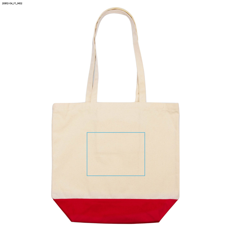 Sac en coton VIBO 340 g: Zone de marquage arrière · Transfert sérigraphique