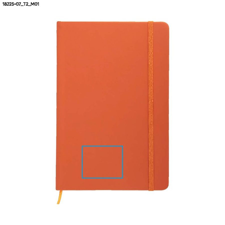 Notes rVITAL A5: Print area front · Debossing