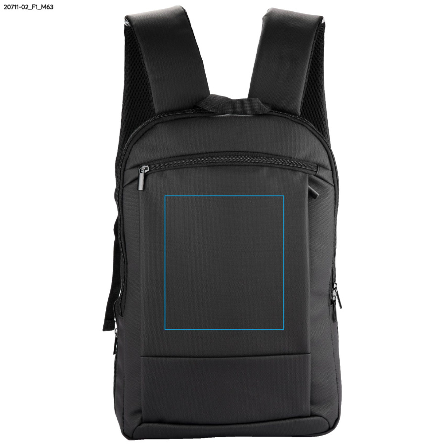 KIP – sac à dos pour ordinateur portable: Zone de marquage avant, en haut · Transfert sérigraphique