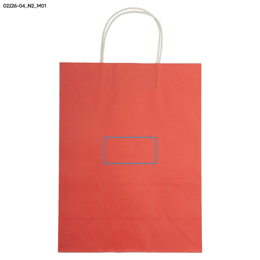 Sac cadeau ZIBO: Zone de marquage avant · Tampographie