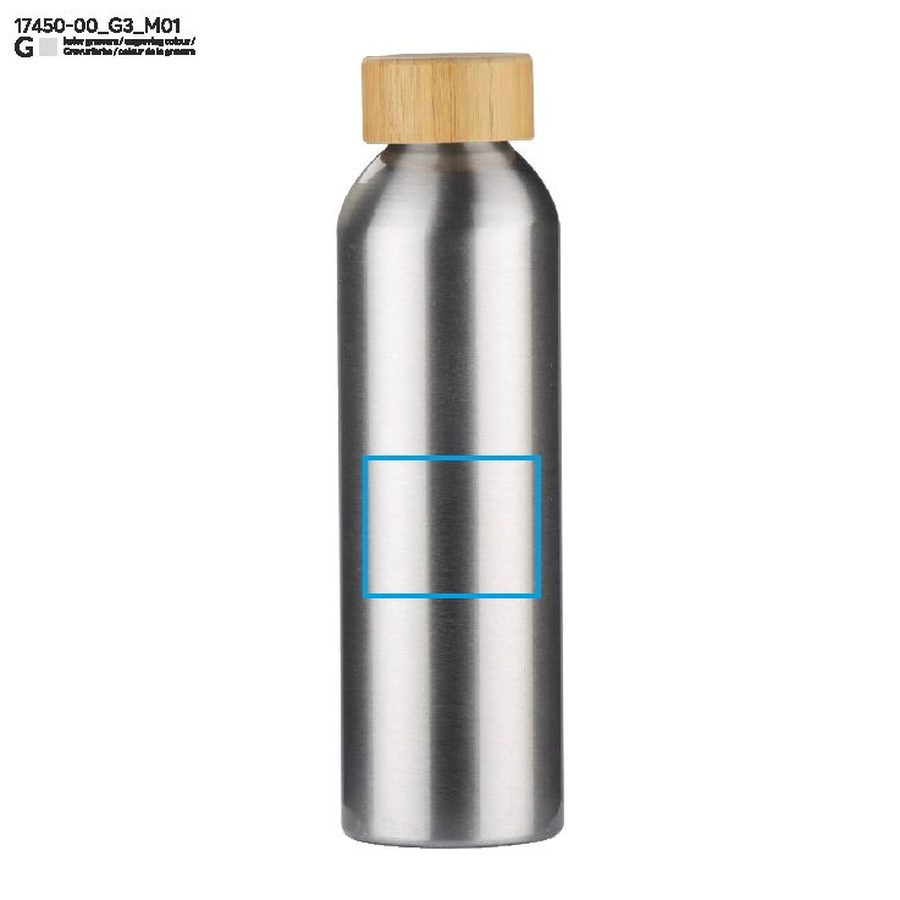 LIAM – bouteille isotherme 600 ml: Zone de marquage avant · Gravure laser