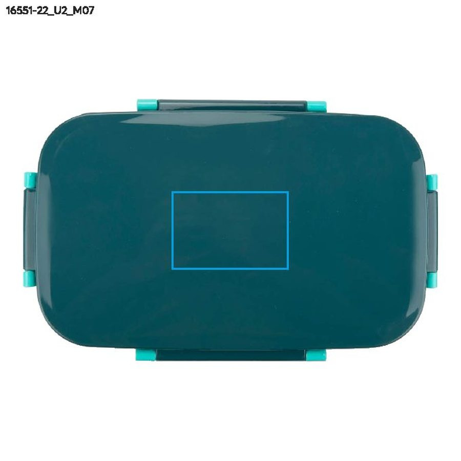 BILO – boîte alimentaire 1600 ml: Zone de marquage top · Impression UV