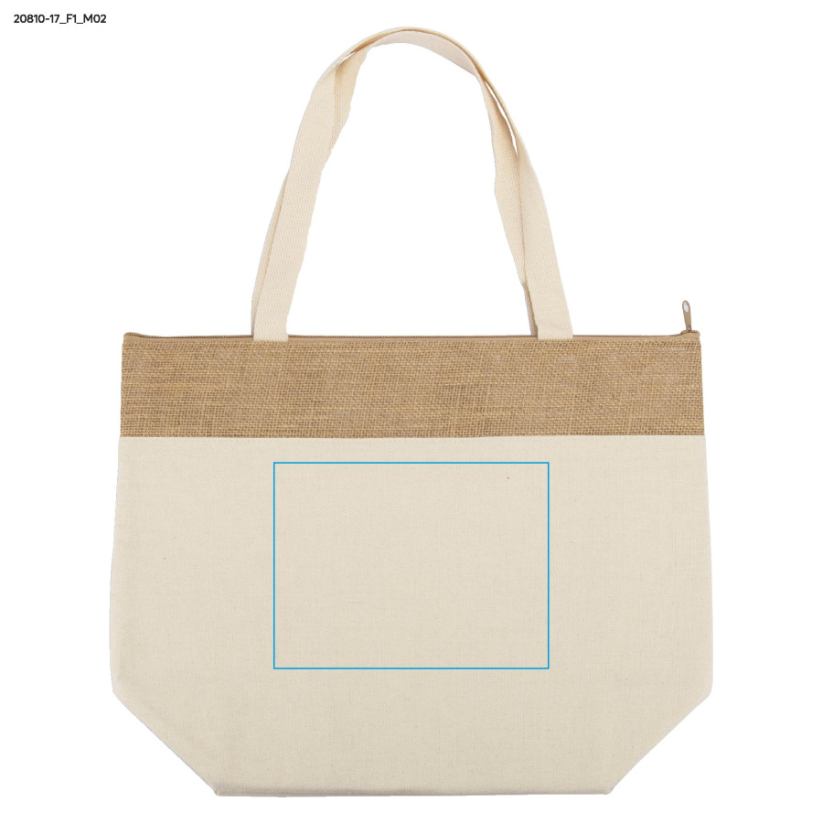 JUTO – sac isotherme: Zone de marquage arrière · Transfert sérigraphique