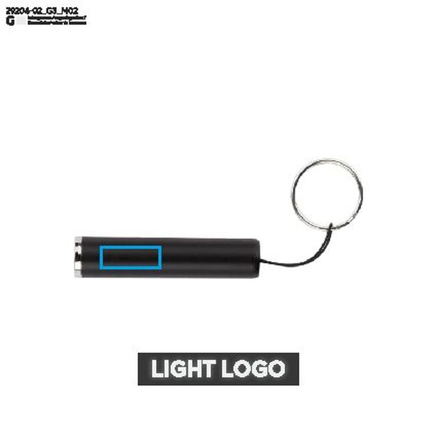 IGNI – lampe de poche: Zone de marquage arrière · Gravure laser