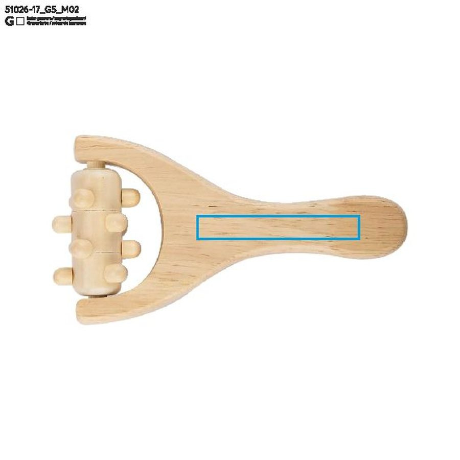 MASU – accessoire de massage: Zone de marquage arrière · Gravure laser