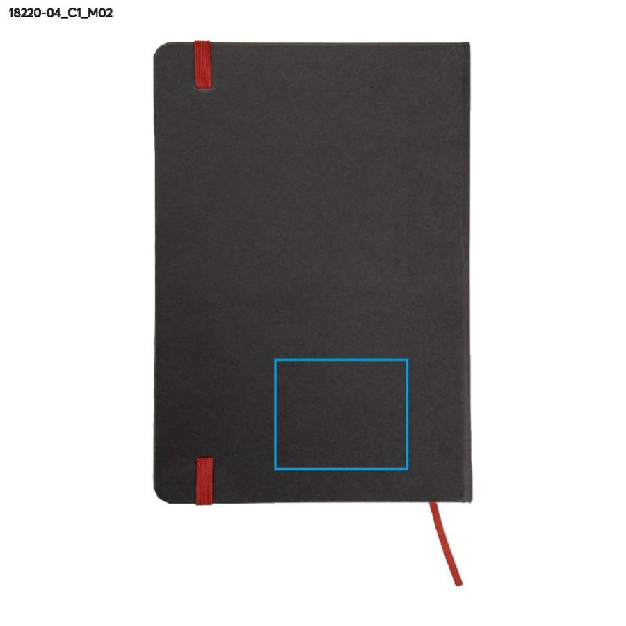 Carnet quadrillé KORYO A5: Zone de marquage arrière · DTF