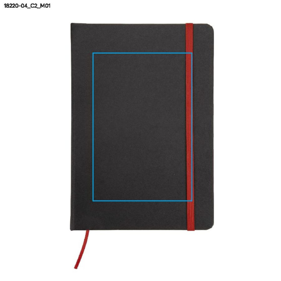 Carnet quadrillé KORYO A5: Zone de marquage avant · DTF