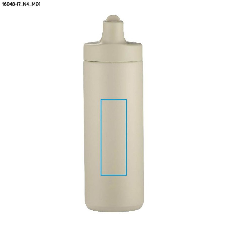 Butelka termiczna VELORA, 500 ml: Pole nadruku z przodu · Tampondruk
