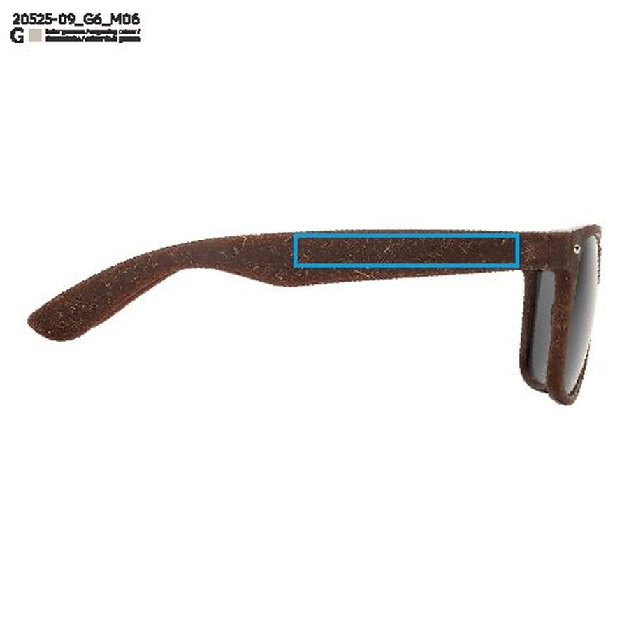 NUX – lunettes de soleil: Zone de marquage side · Gravure laser