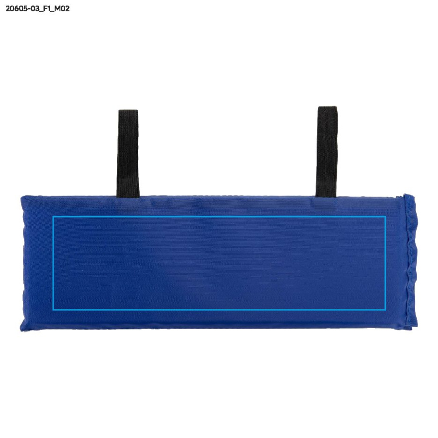Tapis d’assise pliable TREKPAD: Zone de marquage arrière · Transfert sérigraphique