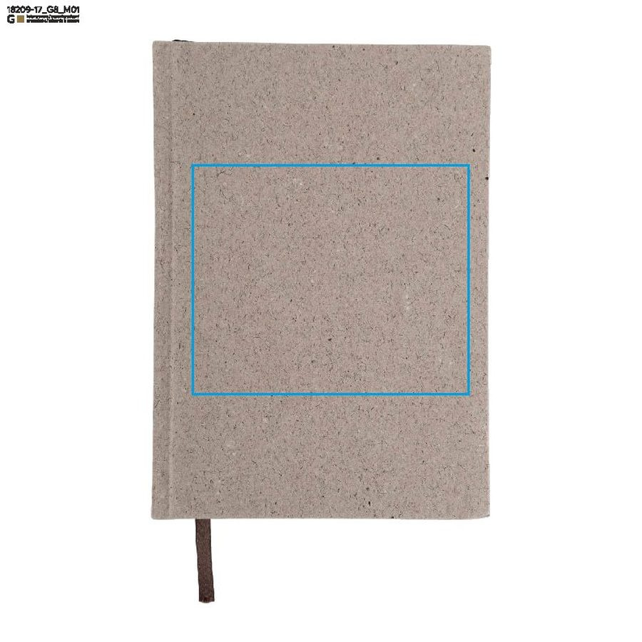 TEO – carnet A5: Zone de marquage avant · Gravure laser