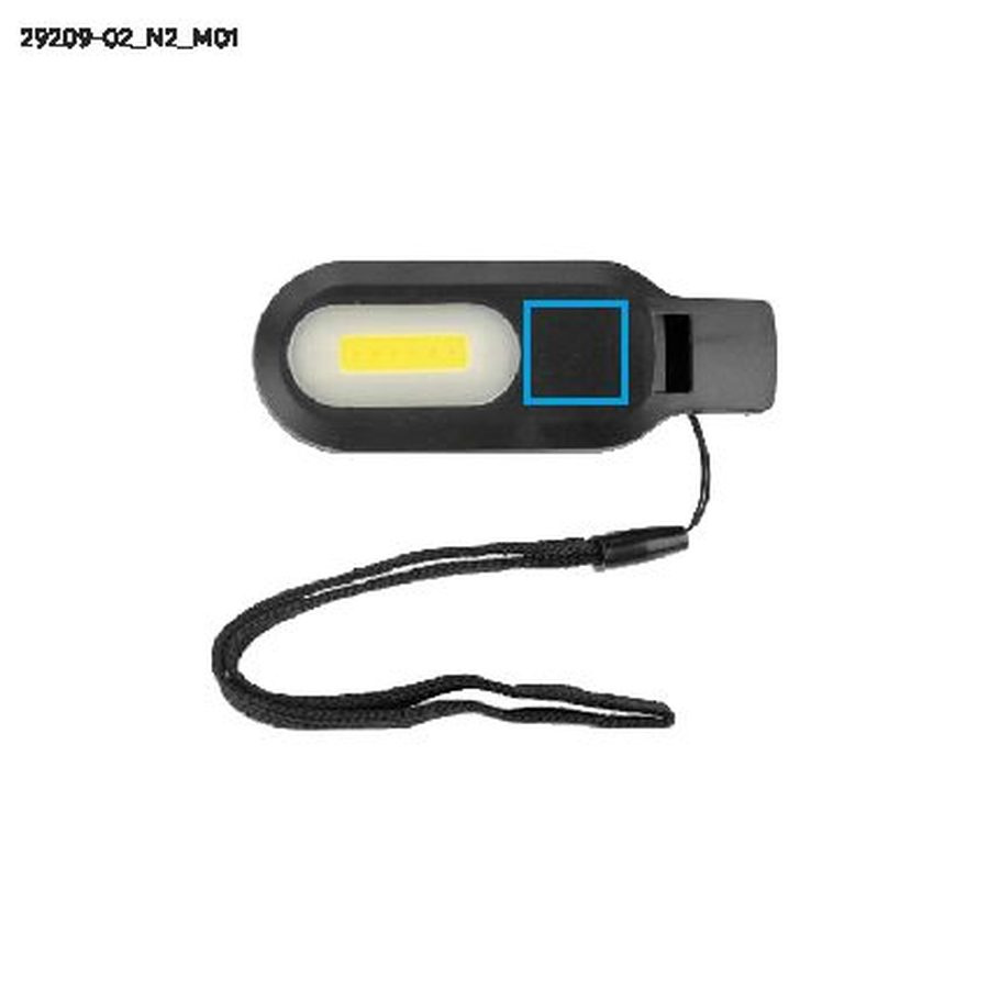 WISLI – lampe avec sifflet: Zone de marquage avant · Tampographie