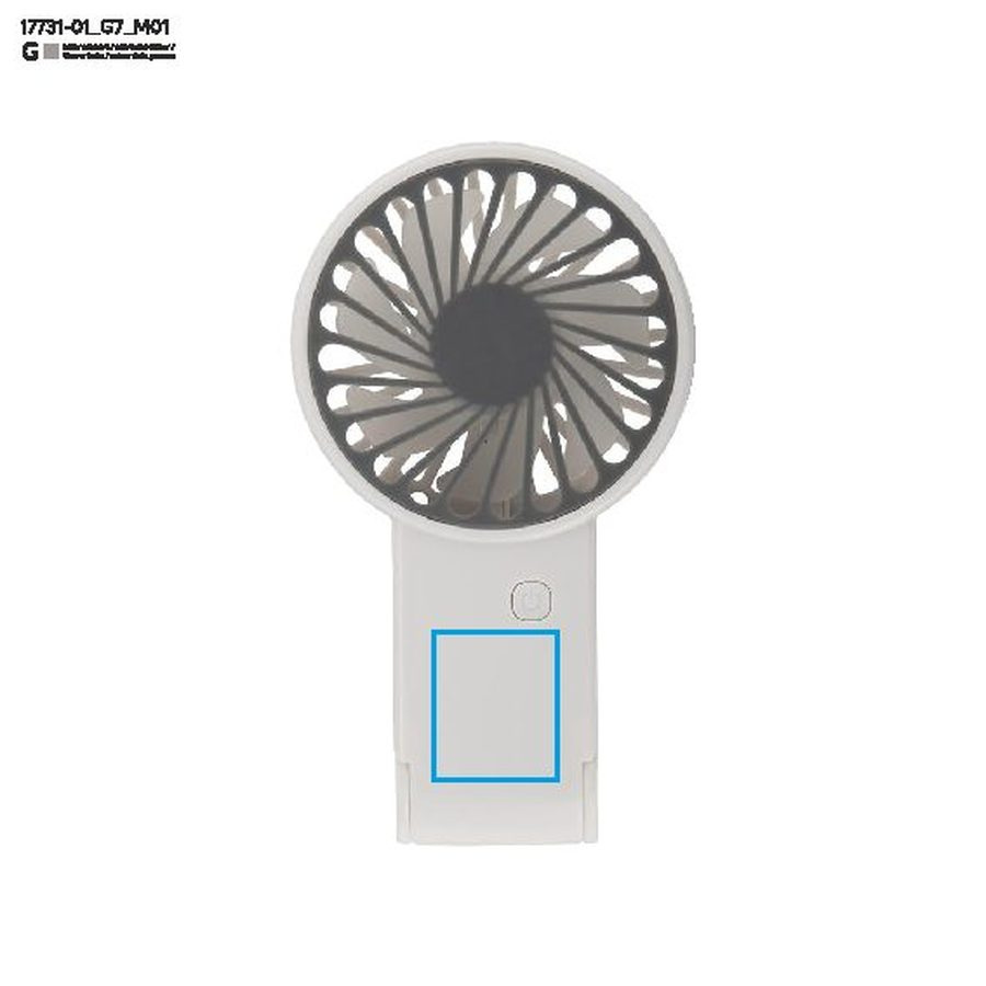 BREEZI – ventilateur à main: Zone de marquage avant · Gravure laser