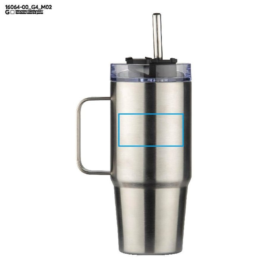 TORIN – mug isotherme 450 ml: Zone de marquage arrière · Gravure laser