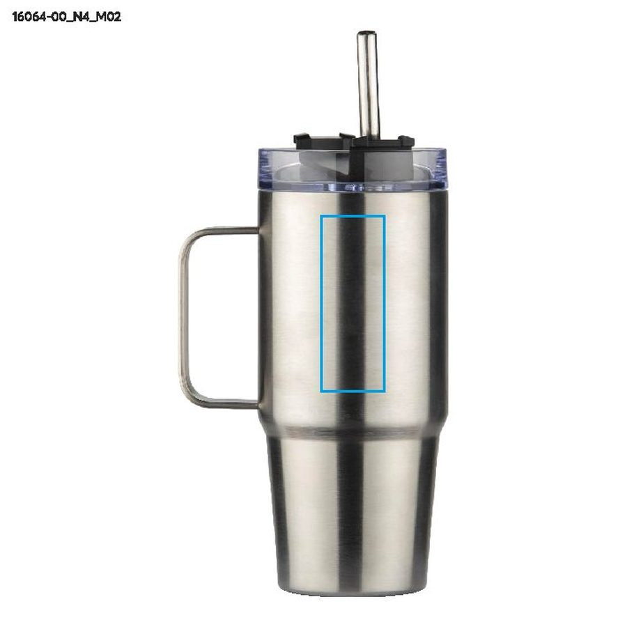 TORIN – mug isotherme 450 ml: Zone de marquage arrière · Tampographie