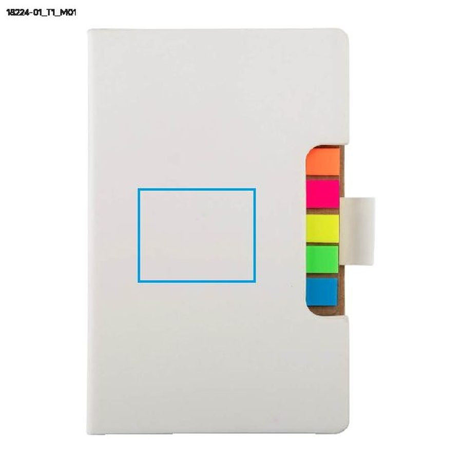 Carnet STIKLO A6 avec notes adhésives: Zone de marquage avant · Marquage en creux