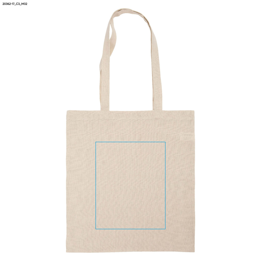 Torba bawełniana BAGI 180 g: Print area back · DTF