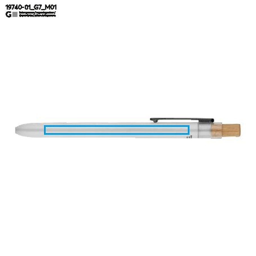 Stylo gel OCEANO: Zone de marquage avant · Gravure laser