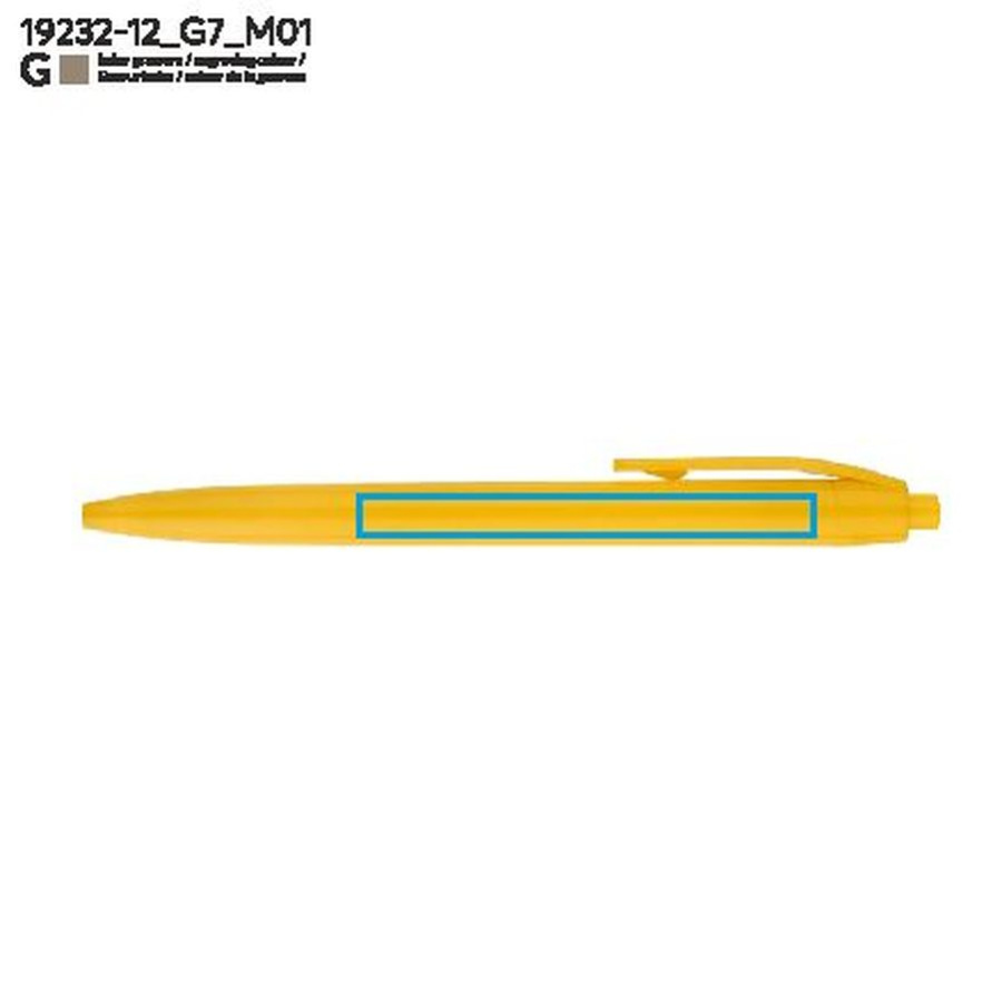 Stylo à bille BASIC: Zone de marquage avant · Gravure laser