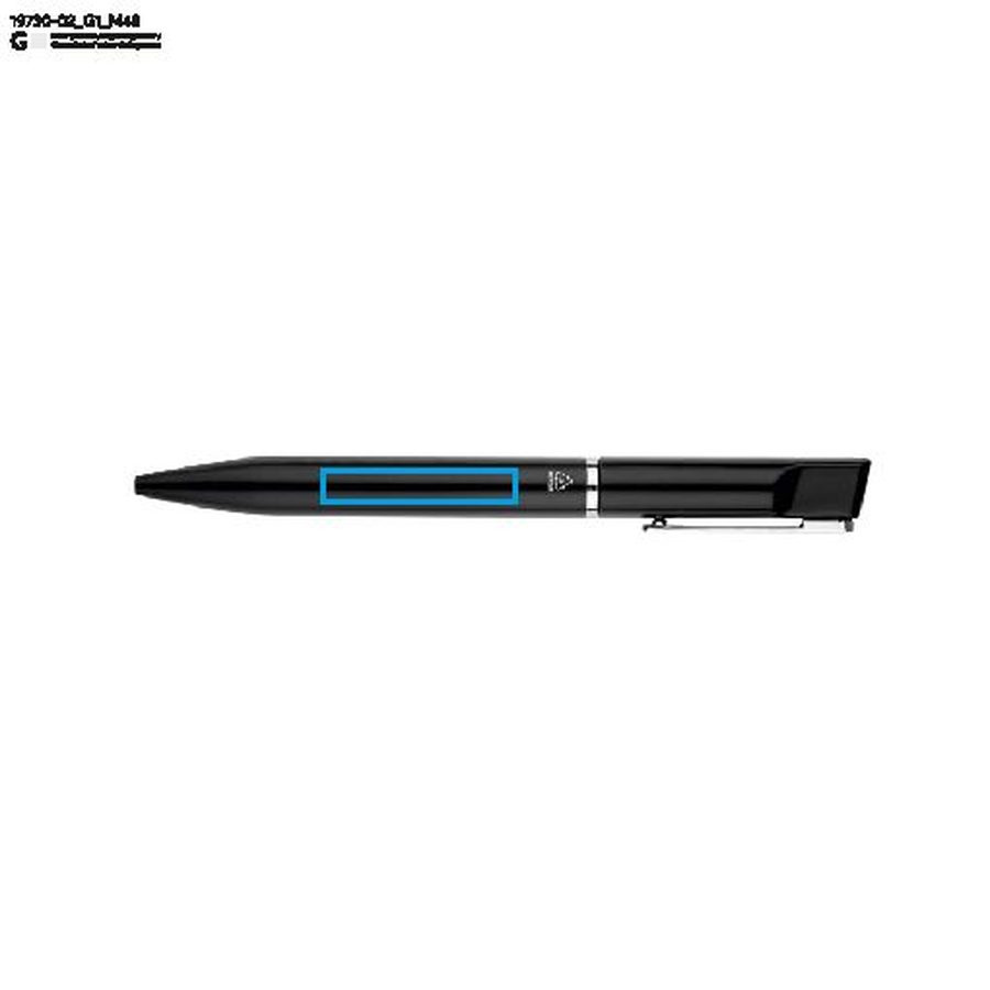 EFAN – parure d’écriture: Zone de marquage du stylo-plume ou du roller, Dessous, Face arrière · Gravure laser