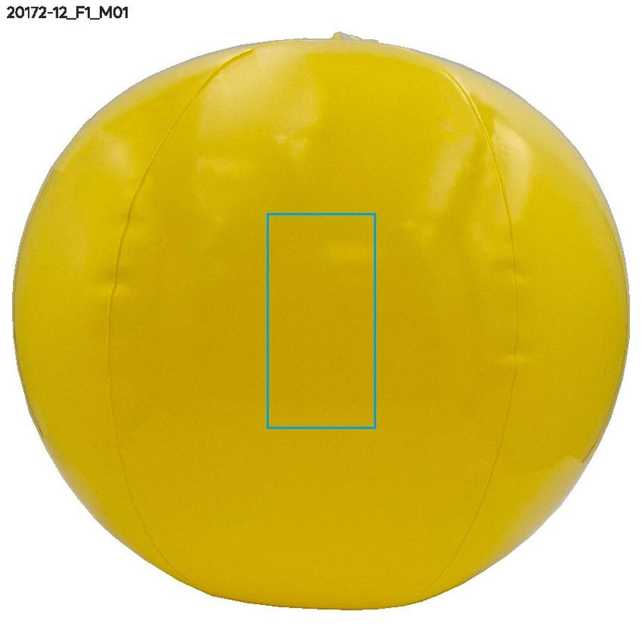 Ballon de plage NUBA: Zone de marquage avant · Transfert sérigraphique