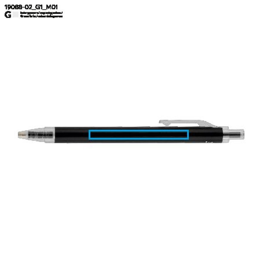 Stylo SPRINGO: Zone de marquage avant · Gravure laser