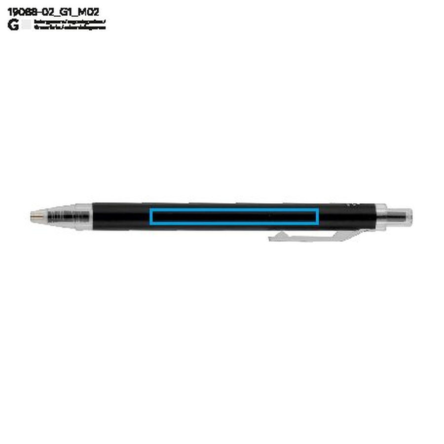 Stylo SPRINGO: Zone de marquage arrière · Gravure laser