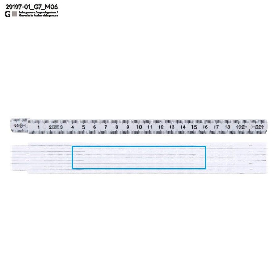 SCALO – mètre pliant 2 m: Zone de marquage side · Gravure laser