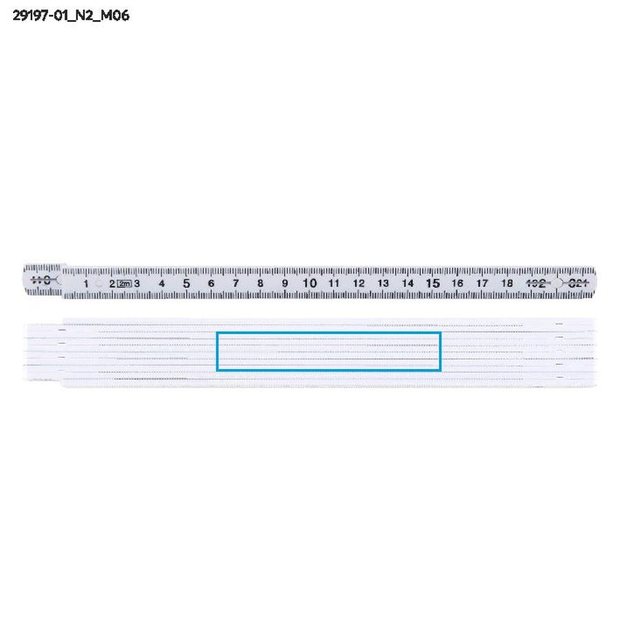 SCALO – mètre pliant 2 m: Zone de marquage side · Tampographie
