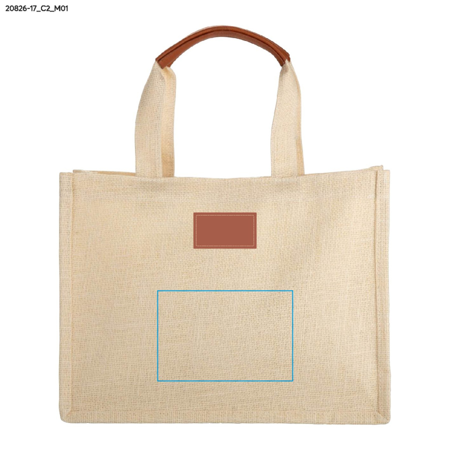 JUNA – sac en jute: Zone de marquage avant · DTF