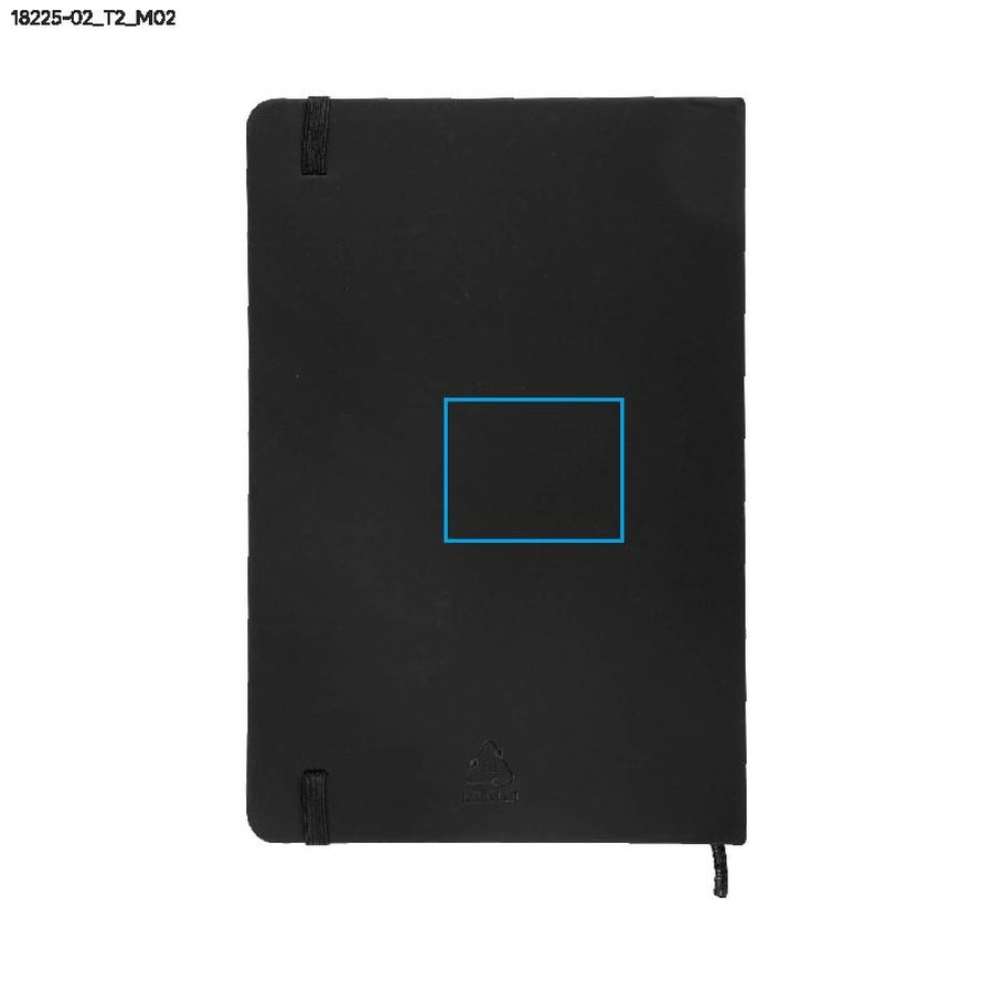 Notes rVITAL A5: Print area back · Debossing